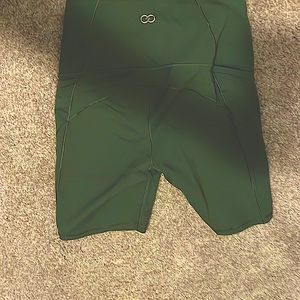 Green biker shorts